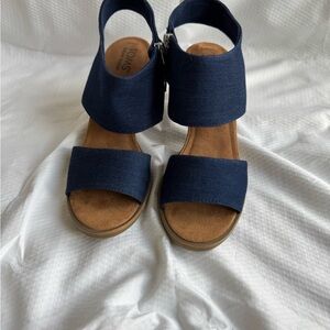 Toms Dark Blue Open-Toe Sandals